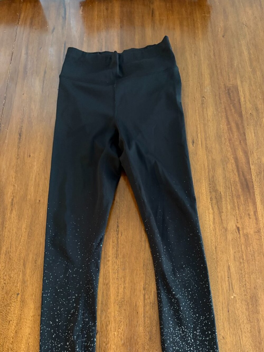 Athleta Black & Silver Sparkle Leggings Size S